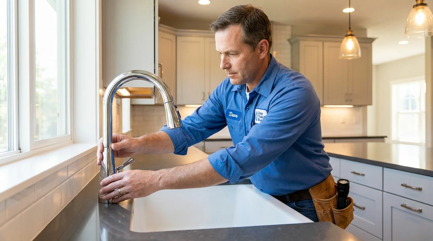 Kitchen faucet installation by Johns Plumbing LLC in Allegany