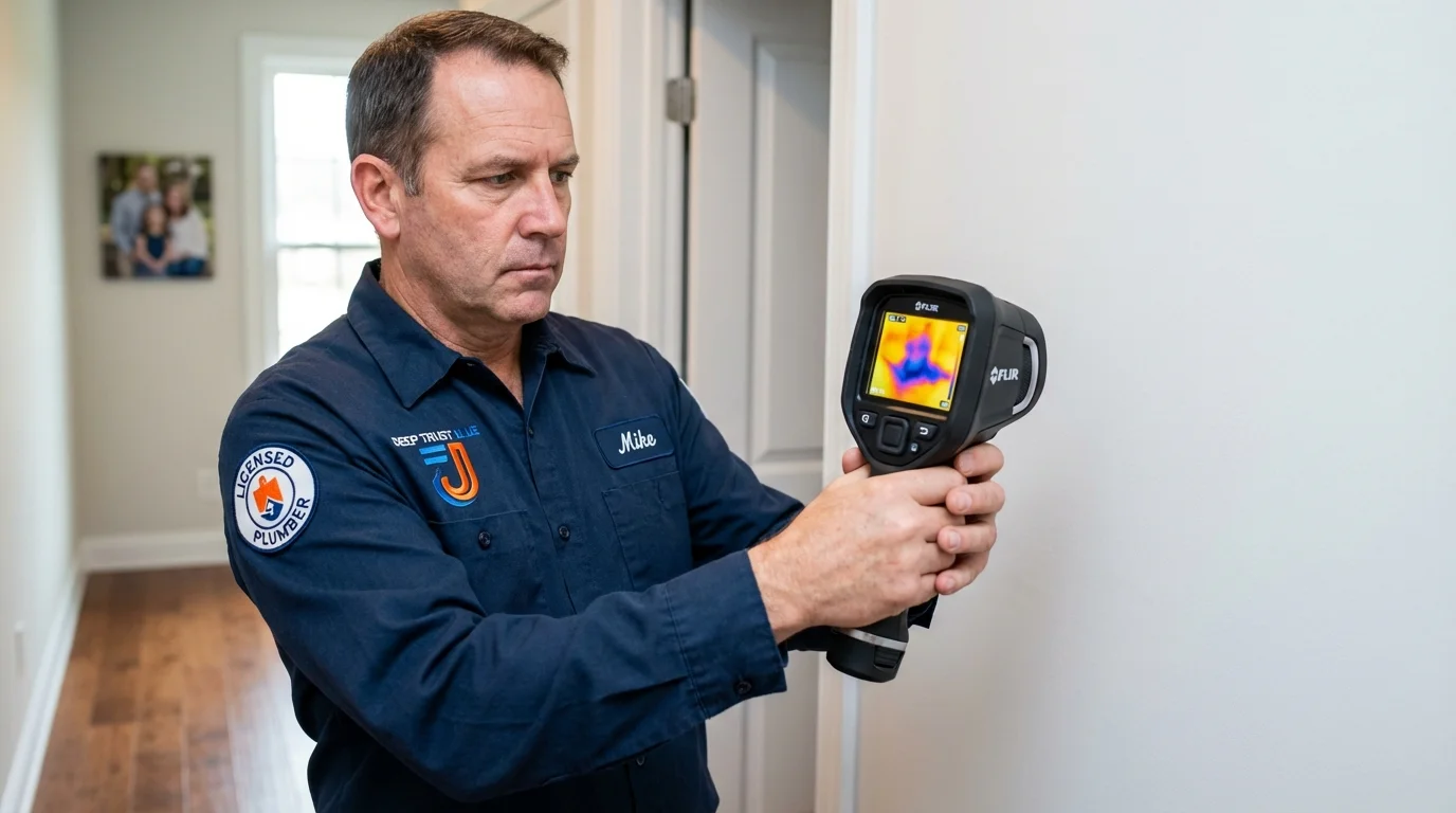Thermal imaging leak detection by Johns Plumbing LLC in Allegany